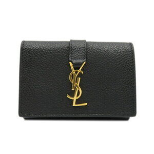 Saint Laurent Yves compact tri fold wallet leather